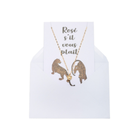 KETTING WENSKAART ROSÉ S'IL VOUS PLAIT -/ GOUD