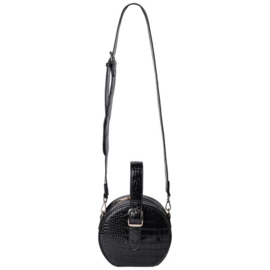 Tas Round Crocy Zwart
