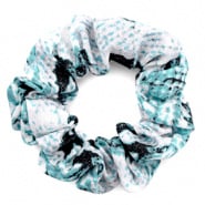 Scrunchie Slangenprint Turquoise