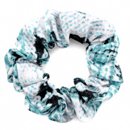 Scrunchie Slangenprint Turquoise