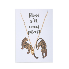 KETTING WENSKAART ROSÉ S'IL VOUS PLAIT -/ GOUD