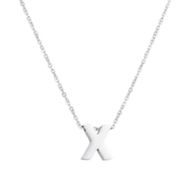 Ketting Met Letter X Zilver