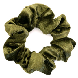 Scrunchie Velvet Mosgroen