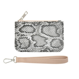 Riem Portemonnee Snake Print Beige