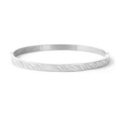 Bangle Zebra Print Zilver