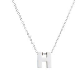 Ketting Met Letter H Zilver