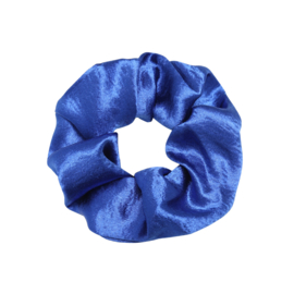 Scrunchie Satijn Glimmend Blauw