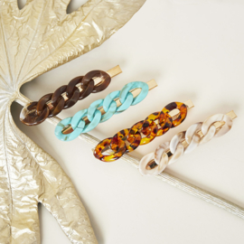 Haarclip Big Chain Blauw