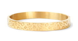 Bangle panter print breed goud