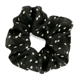 Scrunchie Dots Zwart Wit