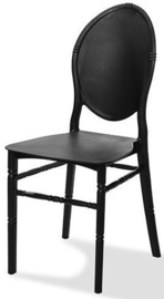 50600 - Stapelbare plastic (polypropyleen) stoel Medaillon zwart VEBA