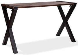 30180HX / 30220HX - Old Dutch table high - X Frame barnwood tafelblad met zwart onderstel VEBA