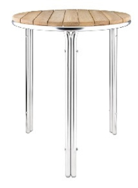 GL981 -Bolero ronde essen en aluminium tafel 60cm