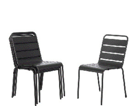 CS727 -Bolero stalen stoel grijs