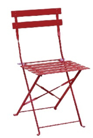 GH555 -Bolero stalen opklapbare stoelen rood