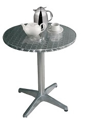 U426 -Bolero ronde RVS tafel 80cm