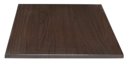 GG635 -Bolero vierkant tafelblad donkerbruin 60cm