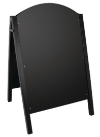 CL009 -Olympia stoepbord met zwart metalen frame Schrijfvlak: 87x60cm
