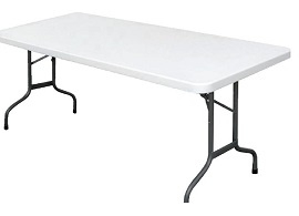 U579 -Bolero rechthoekige inklapbare tafel grijs 1,83m