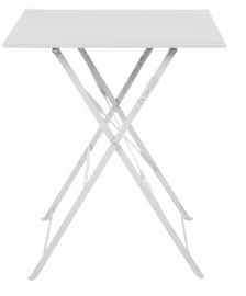 GK988 -Bolero vierkante opklapbare stalen tafel grijs 60cm