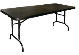 CB518 -Bolero inklapbare tafel zwart 183cm