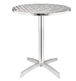 U423 -Bolero ronde tafel met kantelbaar RVS blad 60cm