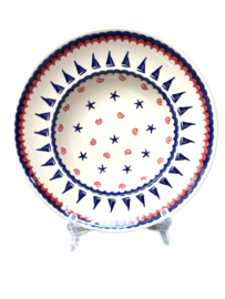 Pasta bord 29 cm - bootje blauw