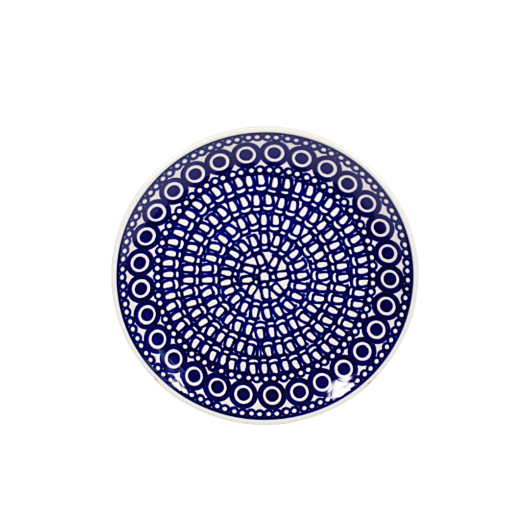 Ontbijtbord - blauw retro