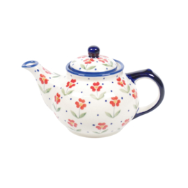 Theepot 300ml - vergeet mij niet rood
