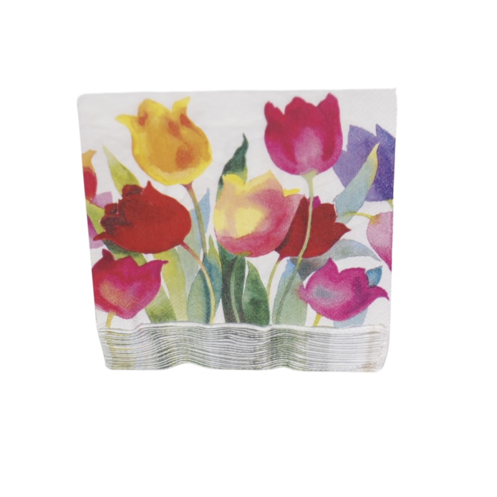 Servetten lunch - tulpen