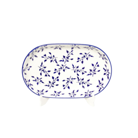 Bordje ovaal 28cm - blaadjes baluw