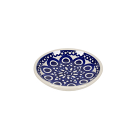 Bordje 10cm - blauw retro