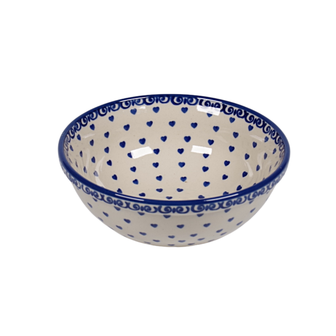 Bakje wijd 500ml - hartjes klein blauw