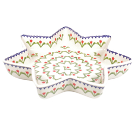 Ovenschaal ster large - tulp rood