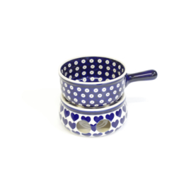 Fondue pan - blauw oogje