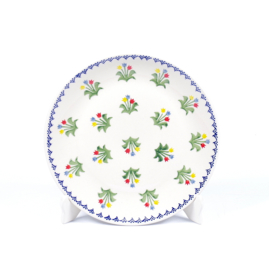 Dinerbord - tulp gemengd blauw-geel-rood