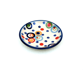 Bordje 10cm unikat - gekleurde circkels