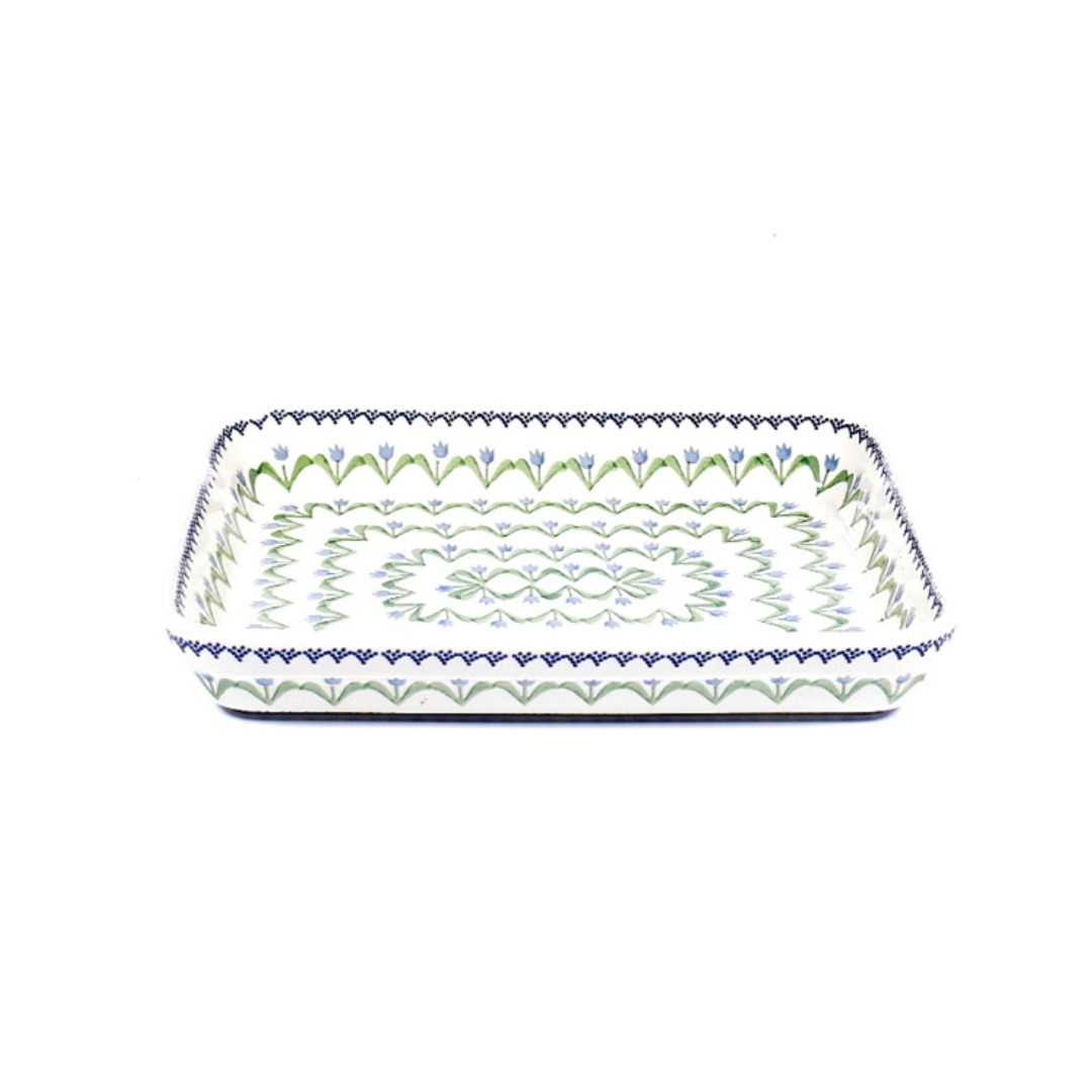 Ovenschaal ondiep small - tulp blauw