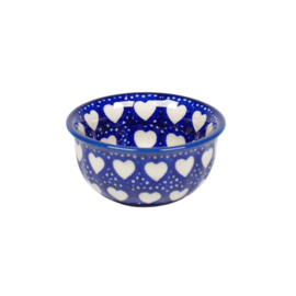Bakje 9cm - hartje groot wit