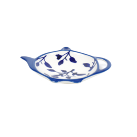 Theetip - blaadjes blauw