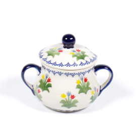 Suikerpot - tulp gemengd blauw-geel-rood