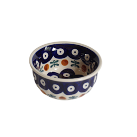 Bakje 9cm - blauw oogje met strik