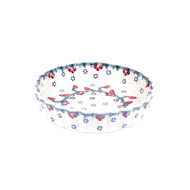 Quiche schaal 19cm - roodborstje licht