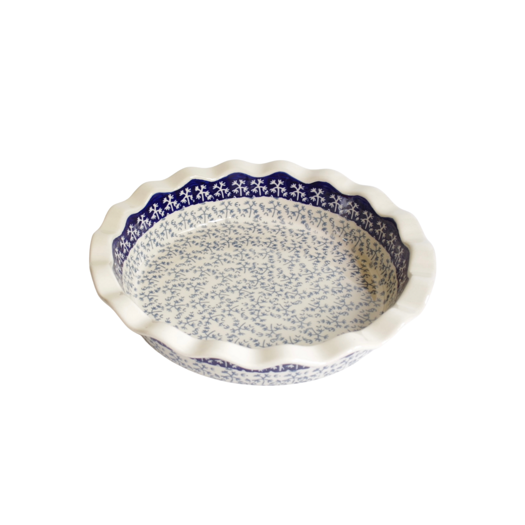 Ovenschaal rond met golfrand 27cm - schermbloem