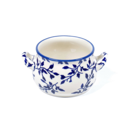 Soepkom met oor - blaadjes blauw