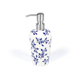 Zeepdispenser - blaadjes blauw
