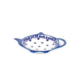 Theetip - hartjes klein blauw