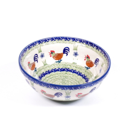 Schaal 19cm unikat - haan bruin
