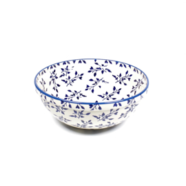 Schaal 24cm - blaadjes blauw