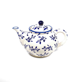 Theepot 1,3 liter - blaadjes blauw
